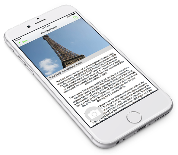 Scanmarks screenshot of the Eiffel Tower in Paris